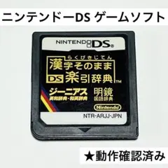 ニンテンドーDS ゲームソフト「漢字そのまま DS楽引辞典」 本体のみ