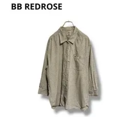 【BB REDROSE】シャツ　チェック柄　可愛い　ゆったり　グレー　L