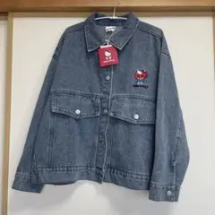 アベイル　ハローキティ刺繍デニムジャケット Mサイズ　サンリオ