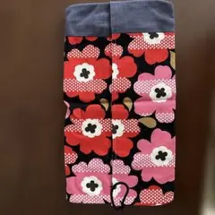 ティッシュケース　花柄小物入れ ボタン付き