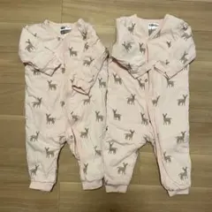 H&M ロンパース 2点セット　4-6M