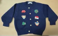 ファミリア　カーディガン　ネイビー　紺　ファミちゃん　リアちゃん　80サイズ