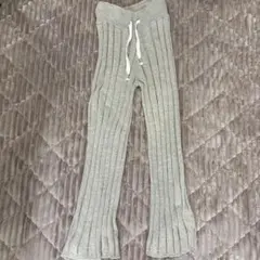 JUEMIリブ編みパンツ FREE ベージュ