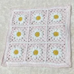【SALE】デイジーモチーフのマルチカバー ♡♡ハンドメイド編み物