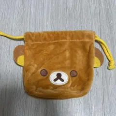 ガチャガチャ　リラックマ　ふわふわフェイス巾着2