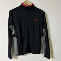 アンダーアーマージップアップジャケット ブラック/レッド　サイズSM