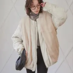 ジャケット　ブルゾン　ファーベスト付きMA-1