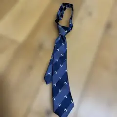 ネイビー 動物柄 ネクタイ 調整可能