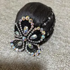 美品　多美咲　ヘアーアクセサリー　社交ダンス　ラインストーン 多美咲 ビンディ BK016 オーロラ ストーン 頭飾り ヘア