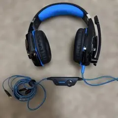 Akertech ゲーミングヘッドセット 青色