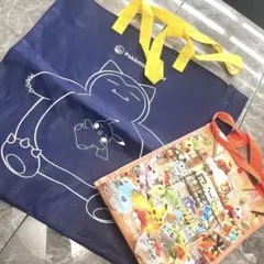 大阪ポケモンセンター限定 エコバッグ 2種類 2点セット カビゴン 複数キャラ