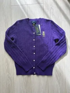 新品 POLO RALPH LAUREN ケーブルカーディガン ポロベア 150