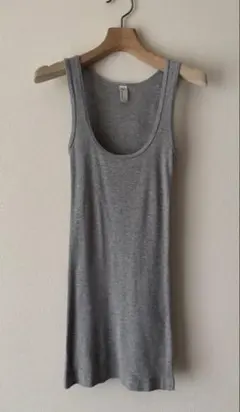 【希少】American Apparel リブタンクトップ グレー Sのサムネイル