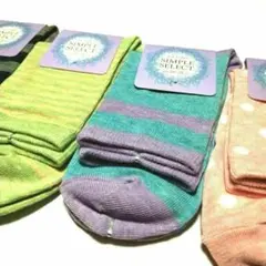 レディースソックス5足セット☆おしゃれパステル爽やかカラー❀女性らしさアップ❣