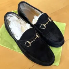 グッチ　ローファー　36.5 ホースビット　ブラック　ゴールド