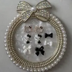 ネイルパーツ　キティ　リボン パーツ