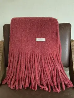 niko and… 赤 ストール フリンジ ふんわり マフラー