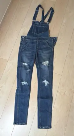 GYDA ダメージデニムオーバーオール Sサイズ