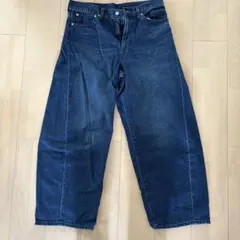 GU バレルレッグジーンズ　ブルー