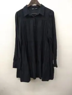 (4) ZARA ブラック スワンピース