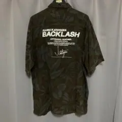 イサムカタヤマバックラッシュ バックロゴ製品染リメイクアロハシャツのサムネイル
