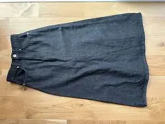 無印　木の実から作ったカポック混デニムAラインスカート