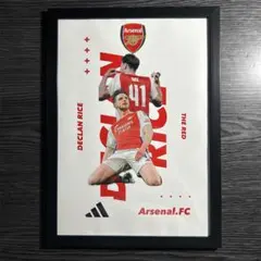 アーセナル デクラン・ライス フレーム付きポスター　A4 パロディー