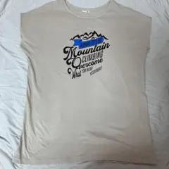大幅値下げ中　ノースリーブTシャツ 山登りデザイン M-L