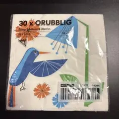 新品　IKEA ORUBBLIG ペーパーナプキン 30枚入り　鳥　花　イケアのサムネイル