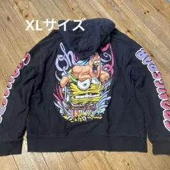 キャラクターグラフィック パーカー ブラック