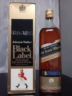 未開封】ジョニーウォーカー ブラックラベル 金キャップ 白紋章 古酒 2