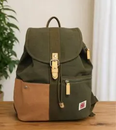 倉敷帆布　オリーブグリーン・リュックサック