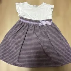 BeBe Petits Pois Vert 半袖 ワンピース 100cmのサムネイル