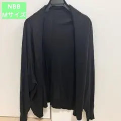 ナチュラルビューティーベーシック★黒カーディガン　春服　M NBB