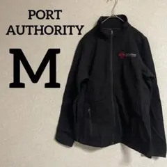 PORT AUTHORITY 【M】ノーカラージャケット ブラック 裏 フリース