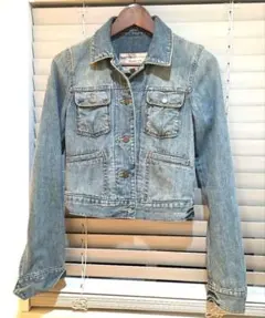 アバクロ　デニム クロップドジャケット レディースXS