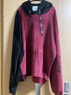 0658 BiG pullover foodie 赤 パーカー オーバーサイズ - メルカリ