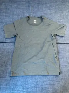 DESCENTE ALLTERRAIN ポケット付き Tシャツ ネイビー　S