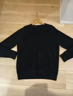 【美品】ブラック クルーネックセーター M　無印良品のサムネイル