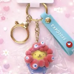 ポムポムプリン　フロッキー　ストラップ　キーホルダー