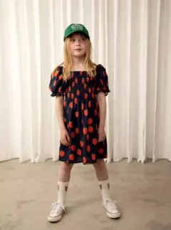 STRAWBERRIES WOVEN DRESS NAVYのサムネイル