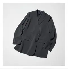 UNIQLO C/感動ダブルジャケットリラックスフィット/ダークグレーM