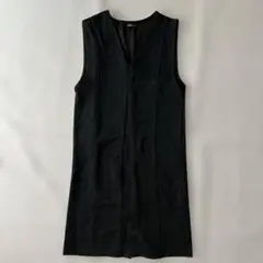 袖なしワンピース　ジャンパースカート　ブラック　130