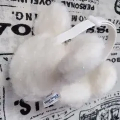 【レア】東京ディズニーリゾート ミッキー　レオパード　耳当て　イヤーカフ 白ラメ