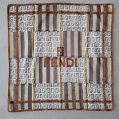 FENDI ロゴ入り スカーフ　大判ハンカチ　56 × 56㎝