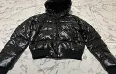 コ*バ様 ★MONCLER 黒 フード付きダウンジャケットレディース3サイズ