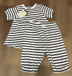 バースデイ　テータテート　ボーダー柄 ベビーパジャマ 上下セット80㌢　綿100