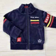 k*様 BABY DOLL ネイビー トレーナー 80 ベロア生地