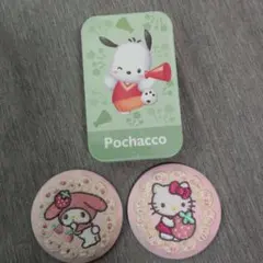 サンリオキャラクターズ 刺繍缶バッジ＆缶ケースセット