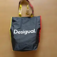 Desigual トートバッグ 黒 カラフルストラップのサムネイル